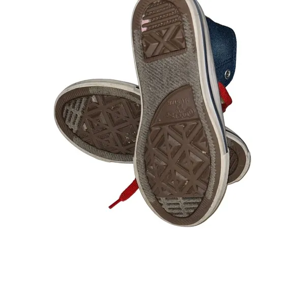 Converse Blue Denim Chuck Taylor All Star Hi Tops Sneakers kids size 11 Jean