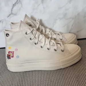 Converse Chuck Taylor All Star Hi Lift Floral Embroidery Women Sneaker Shoes 9