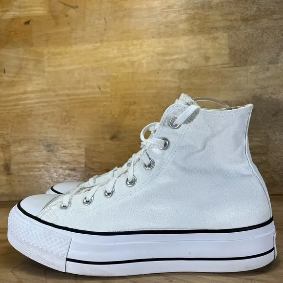Converse Chuck Taylor All Star Hi PLATFORM Womens Size 8.5 Shoes Sneakers White