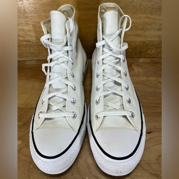 Converse Chuck Taylor All Star Hi PLATFORM Womens Size 8.5 Shoes Sneakers White