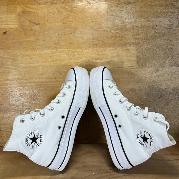 Converse Chuck Taylor All Star Hi PLATFORM Womens Size 8.5 Shoes Sneakers White