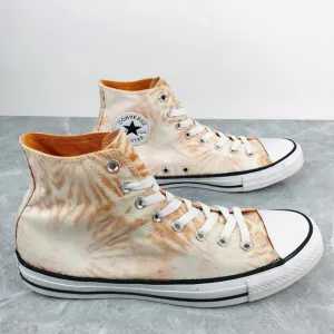 Converse Chuck Taylor All Star Hi Tie Dye Orange White Mens 9.5 Wom's 11.5 Shoes