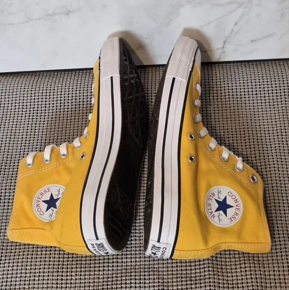Converse Chuck Taylor All Star High Lemon Chrome Sneakers Shoes Womens 11 Mens 9