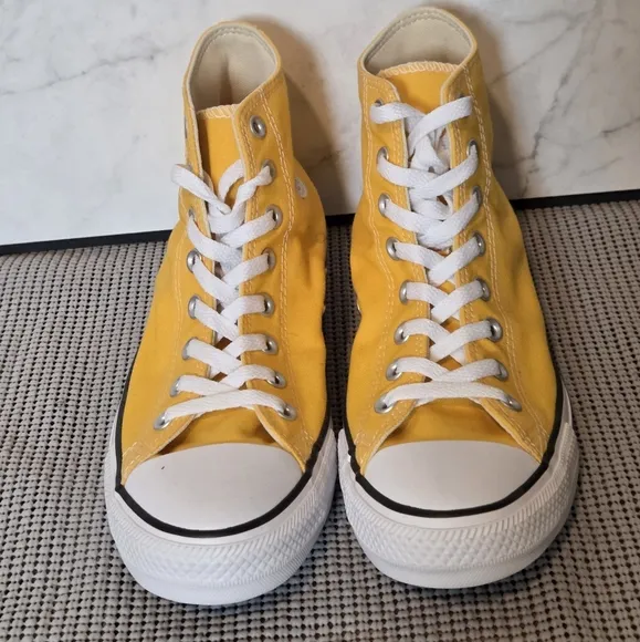 Converse Chuck Taylor All Star High Lemon Chrome Sneakers Shoes Womens 11 Mens 9