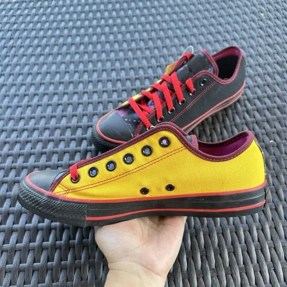 Converse Chuck Taylor All Star Low Black Red Men's Shoes 152621C Size 7.5