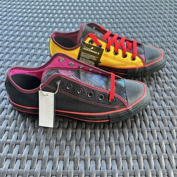 Converse Chuck Taylor All Star Low Black Red Men's Shoes 152621C Size 7.5