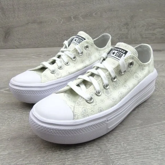 Converse Chuck Taylor All Star Move OX Floral Shoes Women's Size 8 NEW