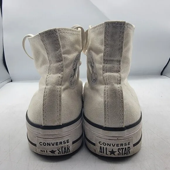 Converse Chuck Taylor All Star Platform High Womens 7.5 White Sneaker Shoes