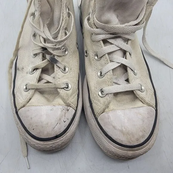 Converse Chuck Taylor All Star Platform High Womens 7.5 White Sneaker Shoes