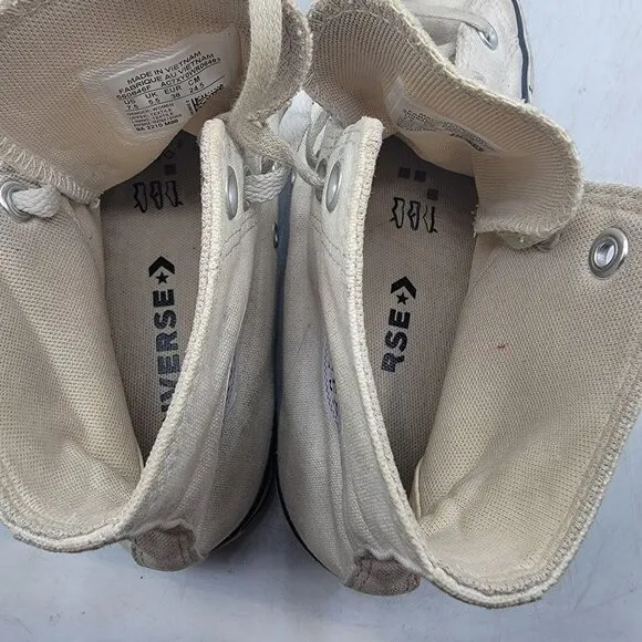 Converse Chuck Taylor All Star Platform High Womens 7.5 White Sneaker Shoes