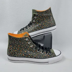 Converse Chuck Taylor All Star Pro High Leopard Olive Sneakers Shoes Men's 11.5