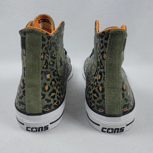 Converse Chuck Taylor All Star Pro High Leopard Olive Sneakers Shoes Men's 11.5