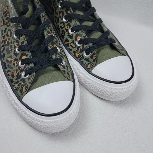 Converse Chuck Taylor All Star Pro High Leopard Olive Sneakers Shoes Men's 11.5