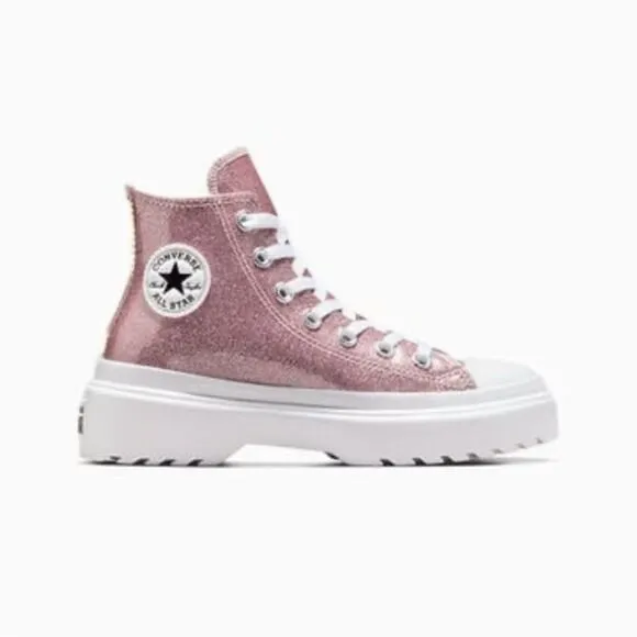 Converse Chuck Taylor All Star Lugged Glitter Hightop Sneaker Shoes Size 8