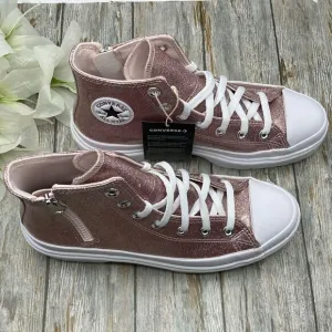 Converse Chuck Taylor All Star Lugged Glitter Hightop Sneaker Shoes Size 8