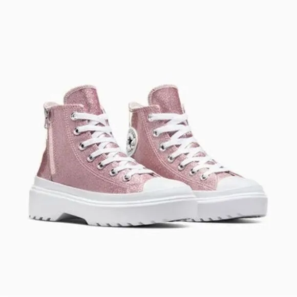 Converse Chuck Taylor All Star Lugged Glitter Hightop Sneaker Shoes Size 8