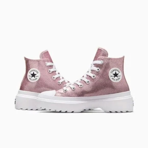 Converse Chuck Taylor All Star Lugged Glitter Hightop Sneaker Shoes Size 8