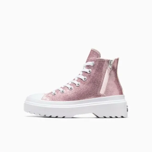 Converse Chuck Taylor All Star Lugged Glitter Hightop Sneaker Shoes Size 8