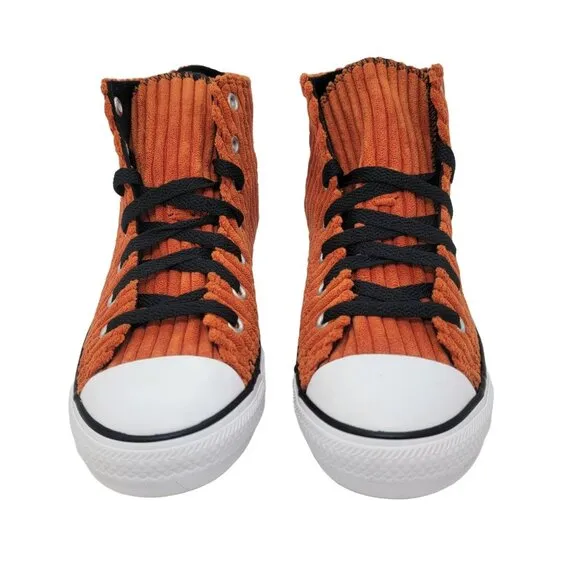 🤩Converse CTAS HI Size 3 Youth Shoes Unisex Dust striped Orange Sneaker A04424C
