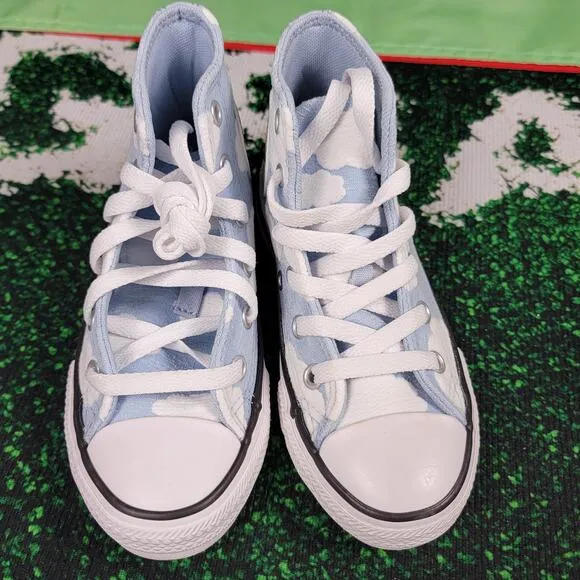 Converse CTAS HI Youth Sz 11 Lt Armory Blue/White A04342F