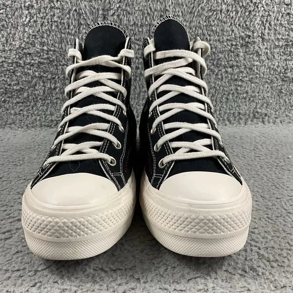 Converse Shoes 10 Chuck Taylor Lift Hi Crafted Patchwork All Star Flower Patch