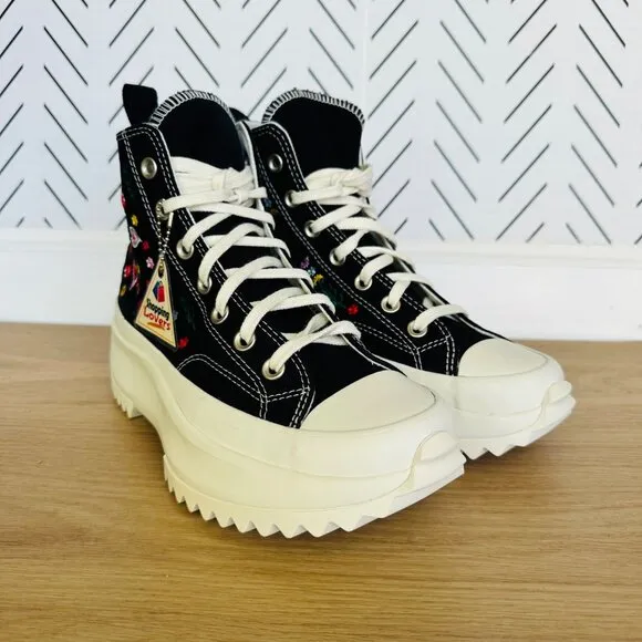 ⭐Converse Sz 11 Women's Shoes Run Star Hike Platform Floral Embroidery A02192C