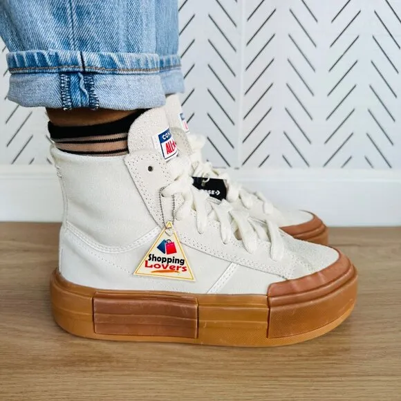 🤩Converse Sz 9 Womens Shoes Chuck Taylor All Star Cruise Egret HI Suede A09088C