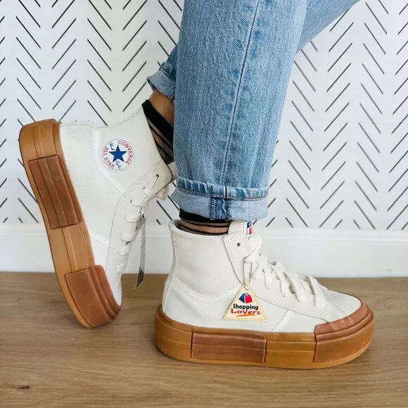 🤩Converse Sz 9 Womens Shoes Chuck Taylor All Star Cruise Egret HI Suede A09088C