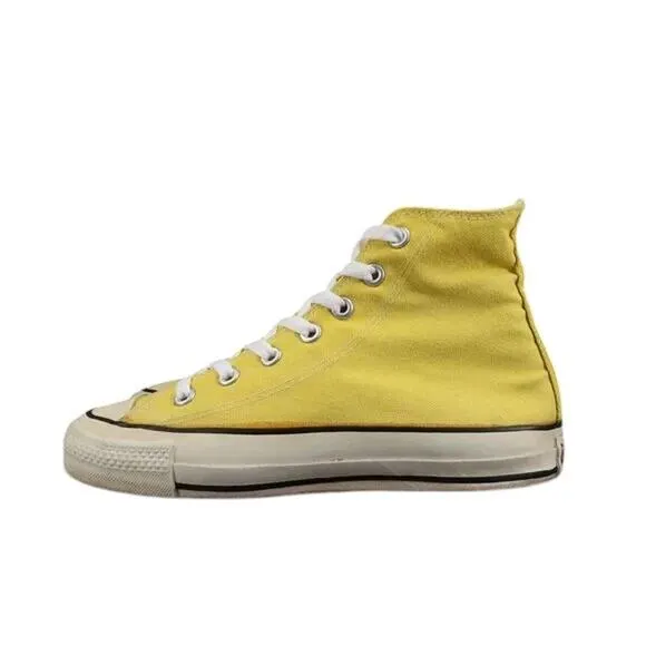 Converse USA Shoes Mens 5.5 Sneakers Chuck Taylor All Star Yellow Hi Top 80s 90s