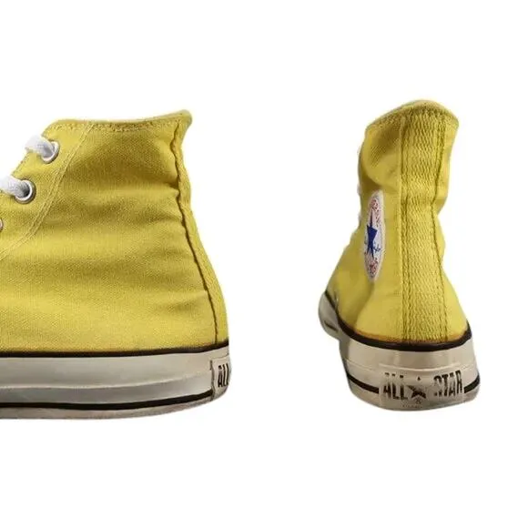 Converse USA Shoes Mens 5.5 Sneakers Chuck Taylor All Star Yellow Hi Top 80s 90s