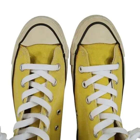 Converse USA Shoes Mens 5.5 Sneakers Chuck Taylor All Star Yellow Hi Top 80s 90s