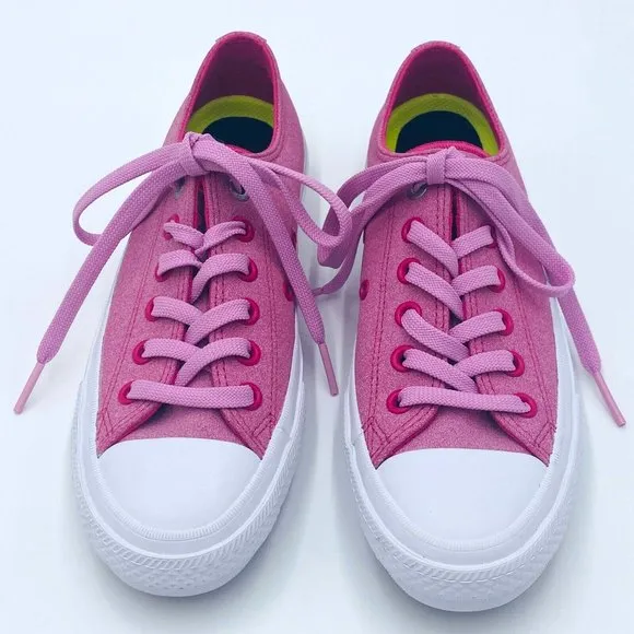 Converse Womens Chuck Taylor All Star II Lunarlon Pink/White Sneakers Shoes Sz 7
