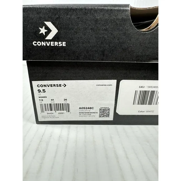 Converse Womens Chuck Taylor All Star Lift Hi Light Blue Platform Shoes Size 9.5