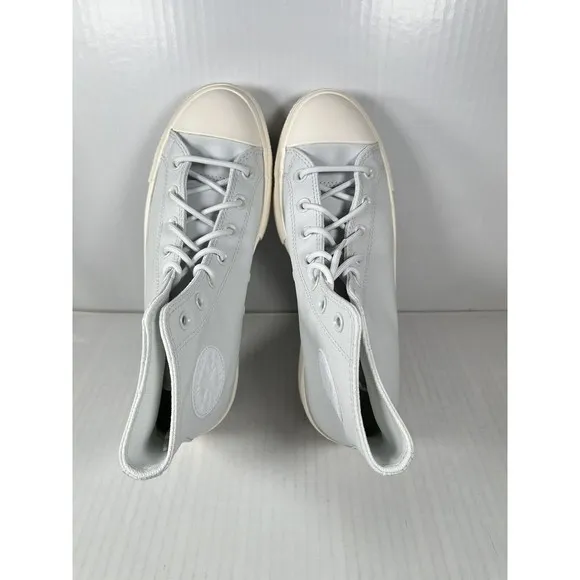Converse Womens Chuck Taylor All Star Lift Hi Light Blue Platform Shoes Size 9.5