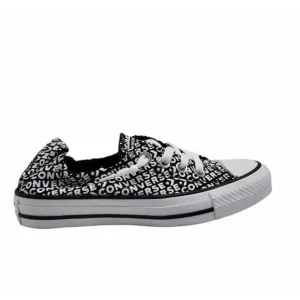 Converse Womens CTAS Shoreline Black White Wordmark Sneaker Shoes Size 5