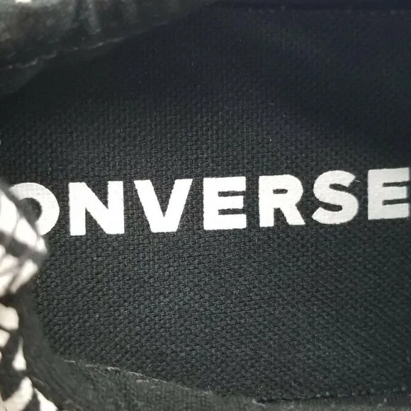 Converse Womens CTAS Shoreline Black White Wordmark Sneaker Shoes Size 5