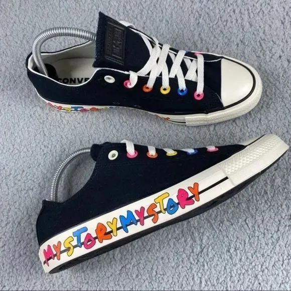 Converse shoes chuck Taylor All Star Ox My Story Sneakers Mens 9.5 Black Unisex‎