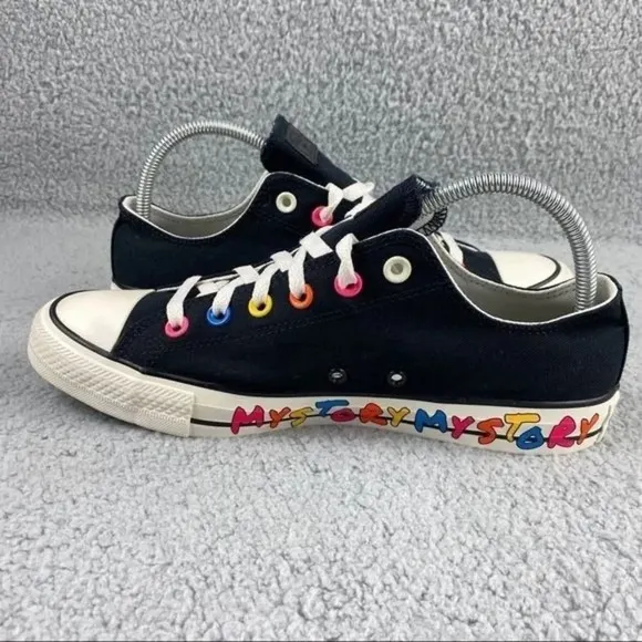 Converse shoes chuck Taylor All Star Ox My Story Sneakers Mens 9.5 Black Unisex‎