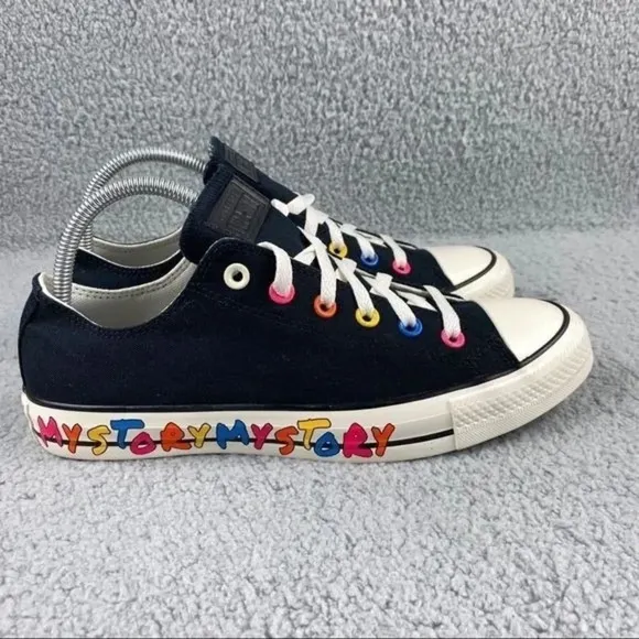 Converse shoes chuck Taylor All Star Ox My Story Sneakers Mens 9.5 Black Unisex‎