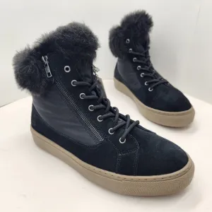 Cougar boots women's 10 black suede fur Dubliner waterproof winter comfy new$140