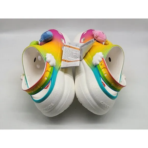 Crocs Care Bears Crush Clog Light-Up Rainbow Womens Size 7 Shoes