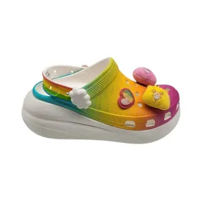 Crocs Care Bears Crush Clog Light-Up Rainbow Womens Size 7 Shoes