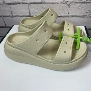 Crocs Classic Crush Sandal Bone Cream Unisex Size Women/9 Men/7 NEW
