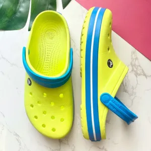 Crocs Crocband Tennis Ball Green Yellow Blue Shoes M9 W11