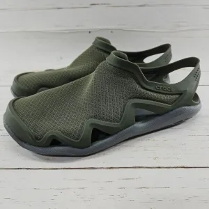 Crocs Mens 8‎ Swiftwater Mesh Wave Sandals Shoes Green Outdoor Slip On 205701