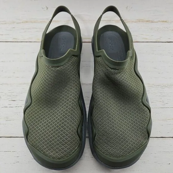 Crocs Mens 8‎ Swiftwater Mesh Wave Sandals Shoes Green Outdoor Slip On 205701