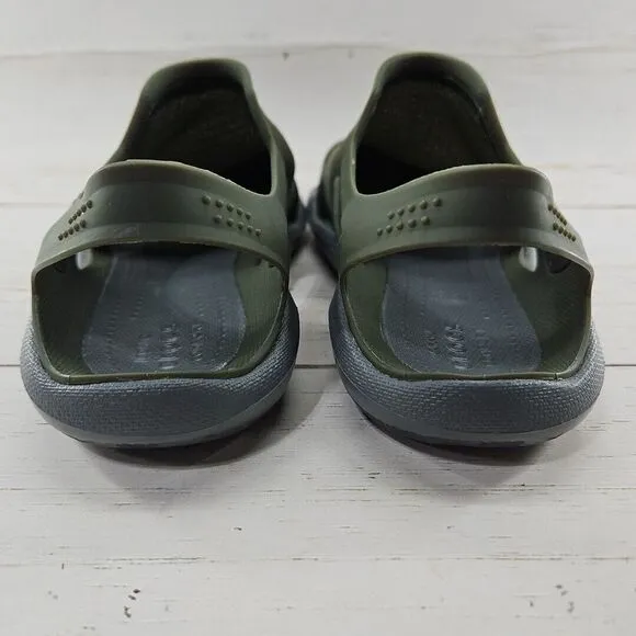 Crocs Mens 8‎ Swiftwater Mesh Wave Sandals Shoes Green Outdoor Slip On 205701