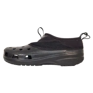 CROCS Men's Size 11 Black Mesh Upper Slip-On Hiking Water Shoes Sandals Clogs