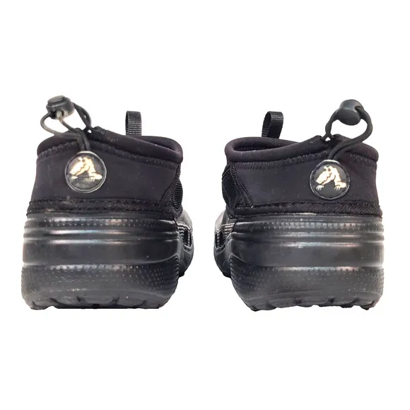 CROCS Men's Size 11 Black Mesh Upper Slip-On Hiking Water Shoes Sandals Clogs