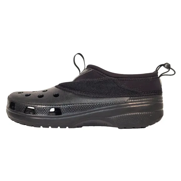 CROCS Men's Size 11 Black Mesh Upper Slip-On Hiking Water Shoes Sandals Clogs
